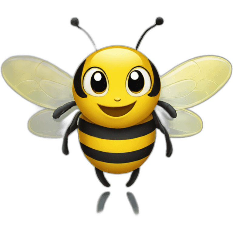 Happy bee in gym emoji