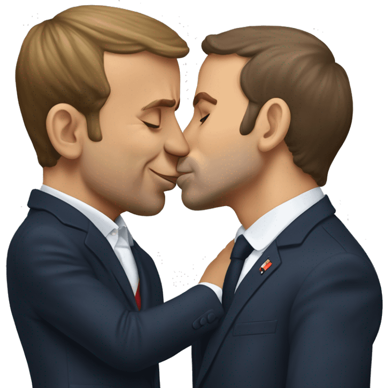 Emmanuel macron kiss poutine emoji