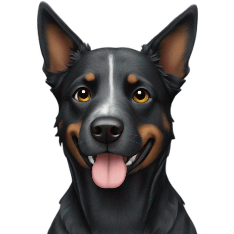 Black cattle dog emoji