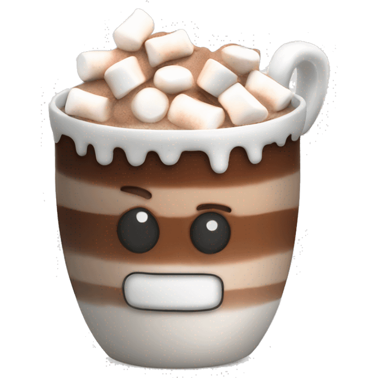 Hot chocolate with marshmallows  emoji