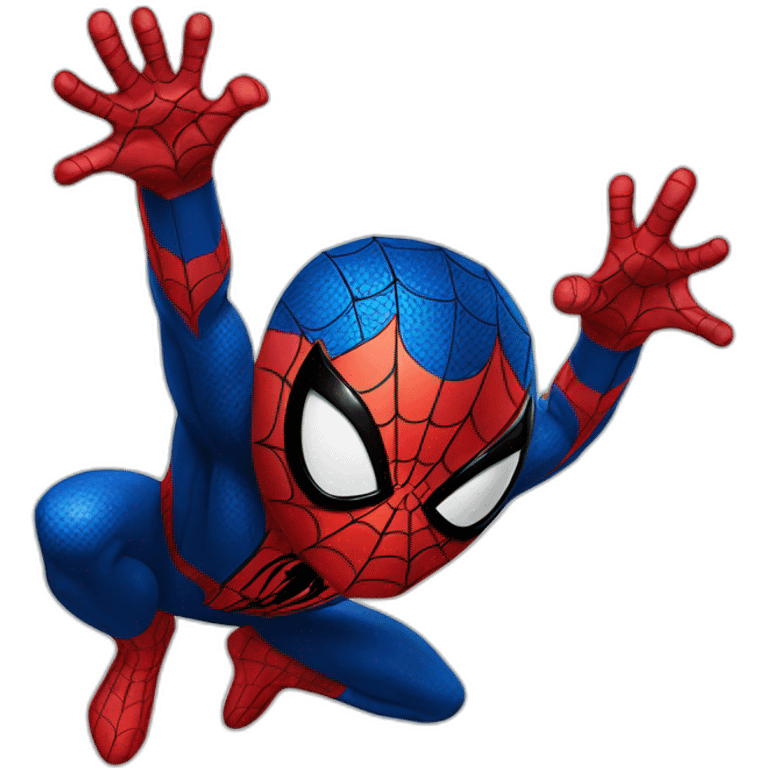 Spiderman waving emoji