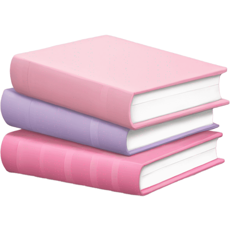 Pastel pink stack of books emoji