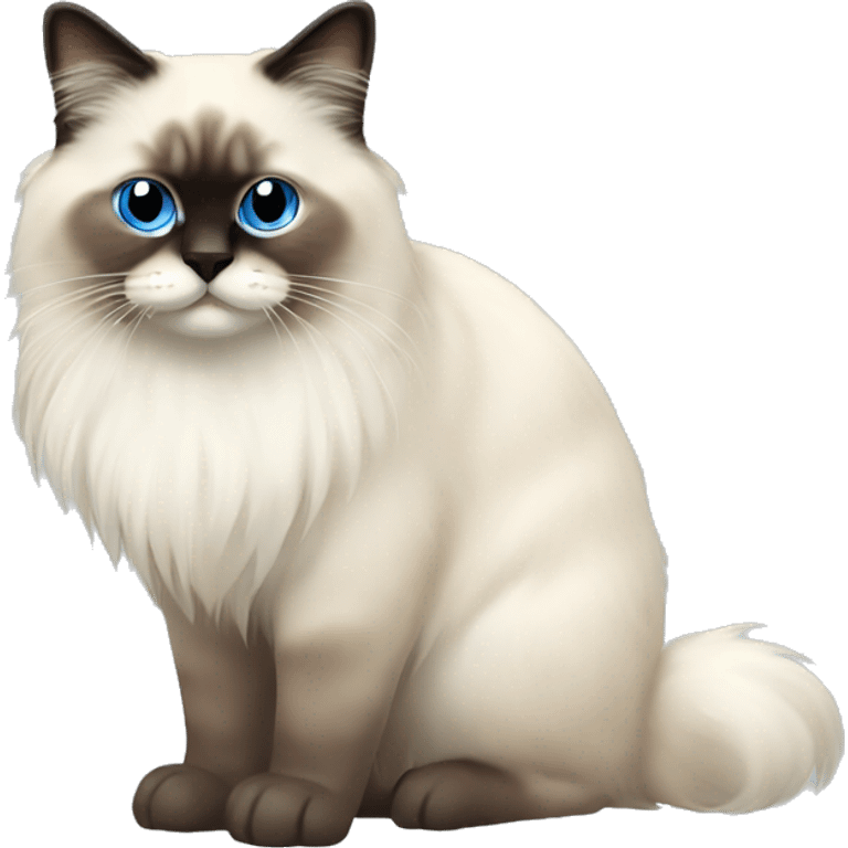 Full body birman cat long fluffy fur  emoji