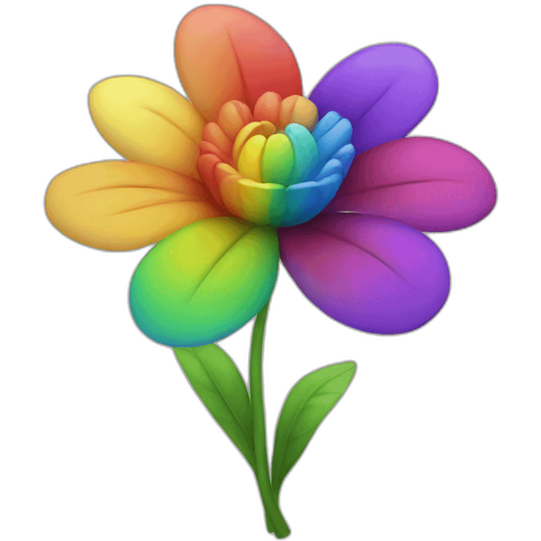 Rainbow flower emoji