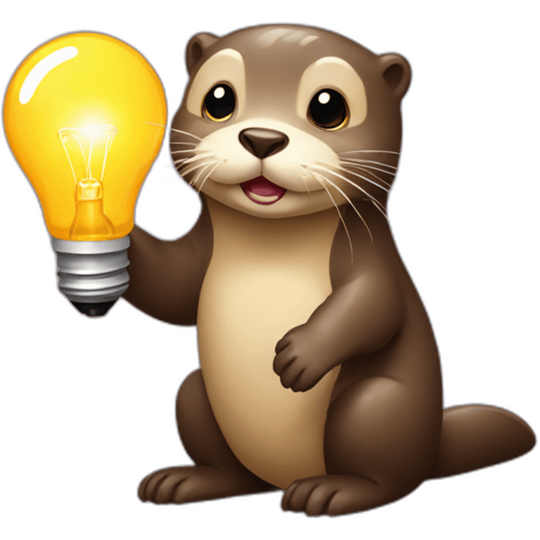 otter with ligthbulb emoji