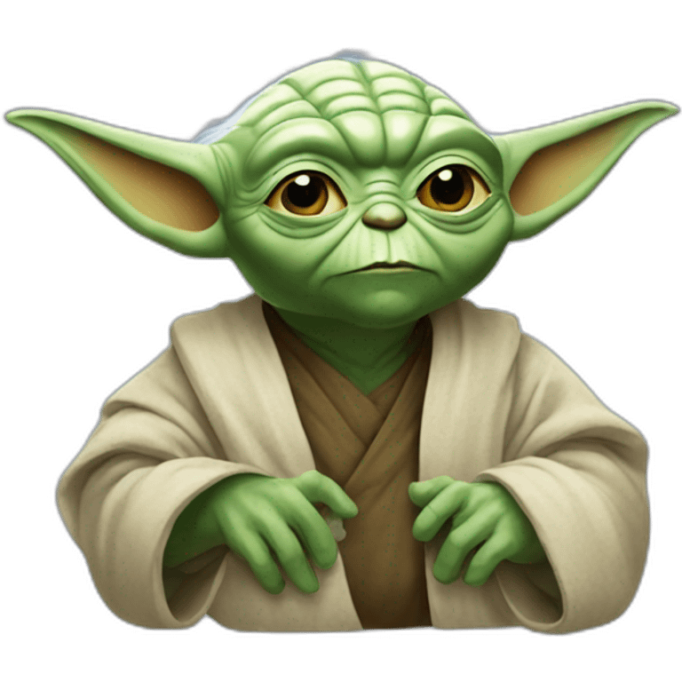 Yoda buvant du soda emoji