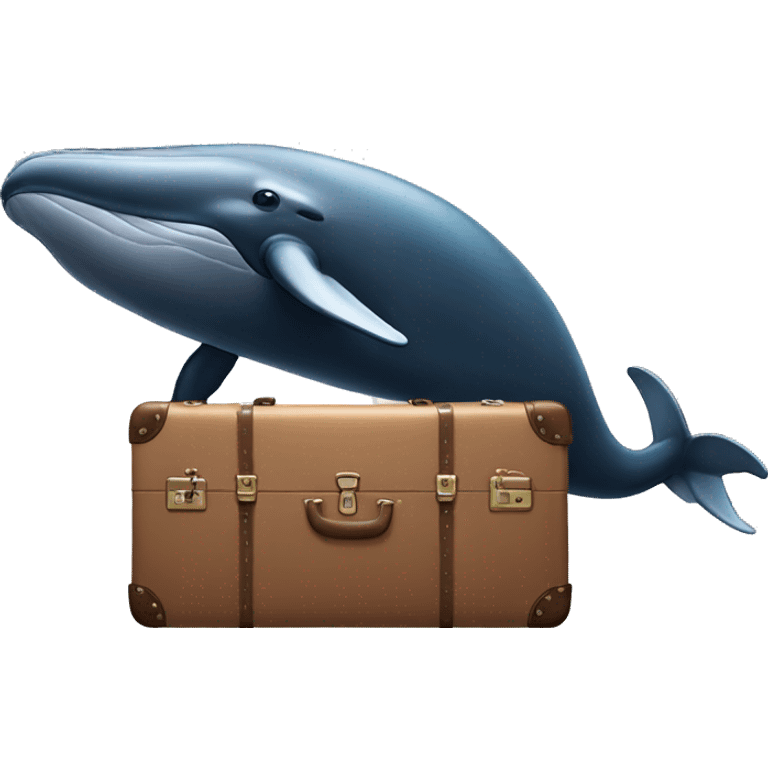 humpback whale carrying luggage emoji