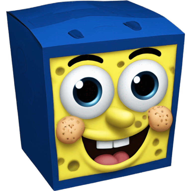 Spongebob wide-body dark blue Cardstock Papercraft fr-s step-van  emoji