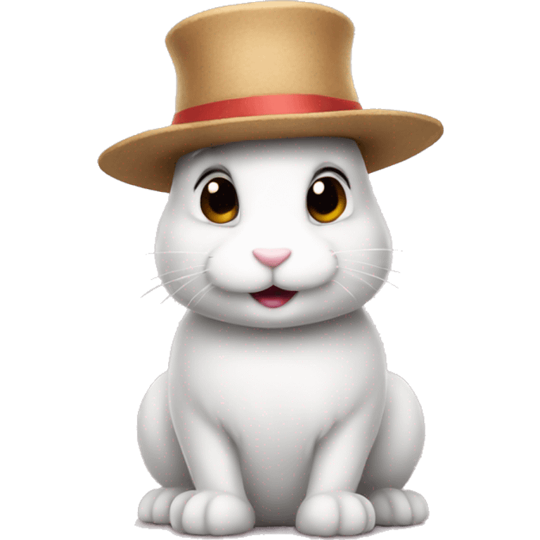 bunny with hat emoji