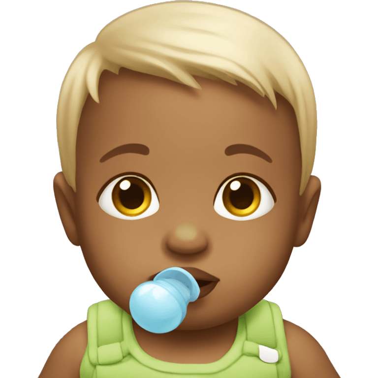 Baby with pacifier emoji