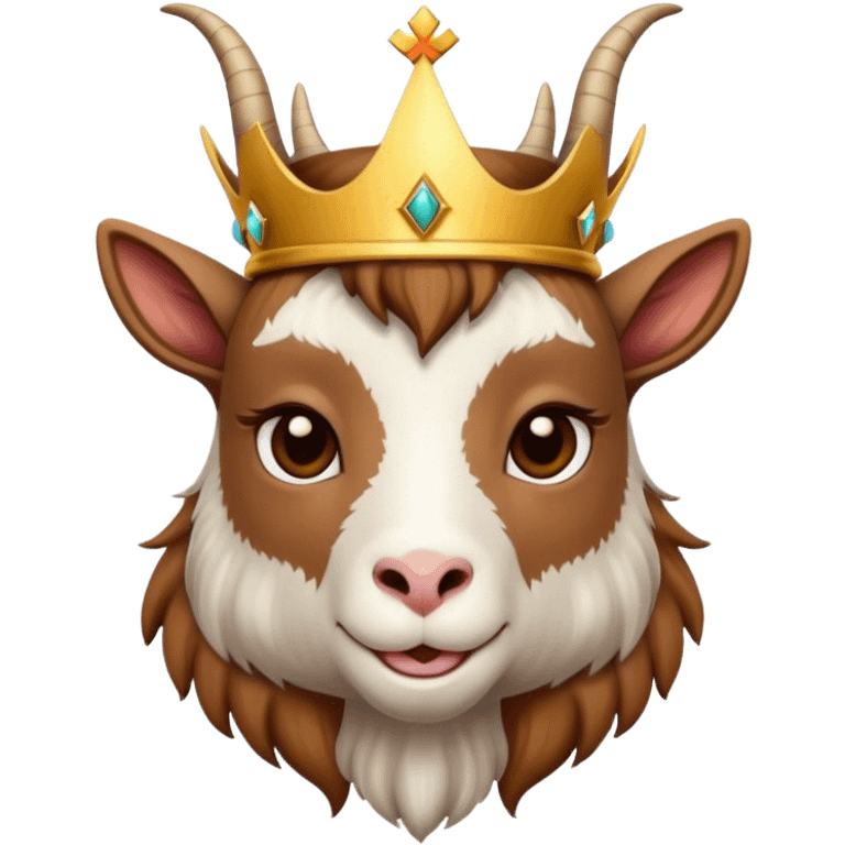 Goat with a crown emoji