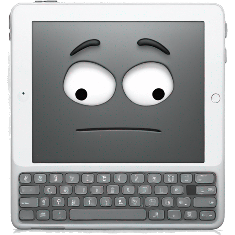 Apple iPad with keyboard emoji