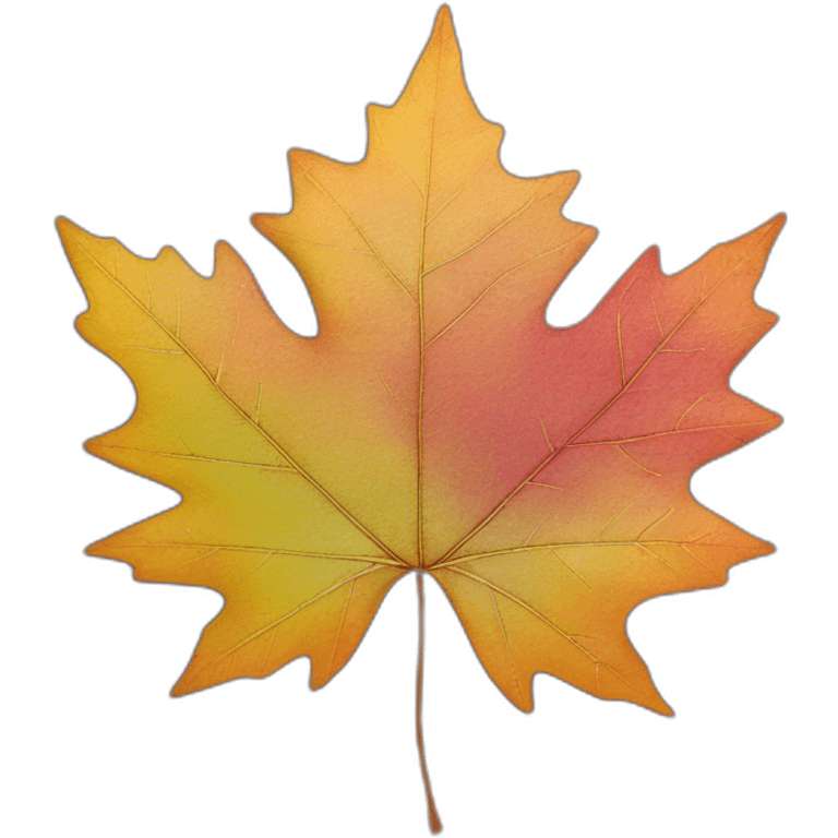 a maple leaf on the ground, autumn colors emoji