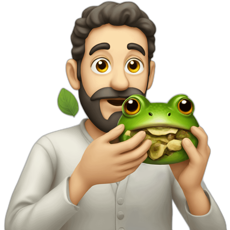 jewish man eating frog emoji