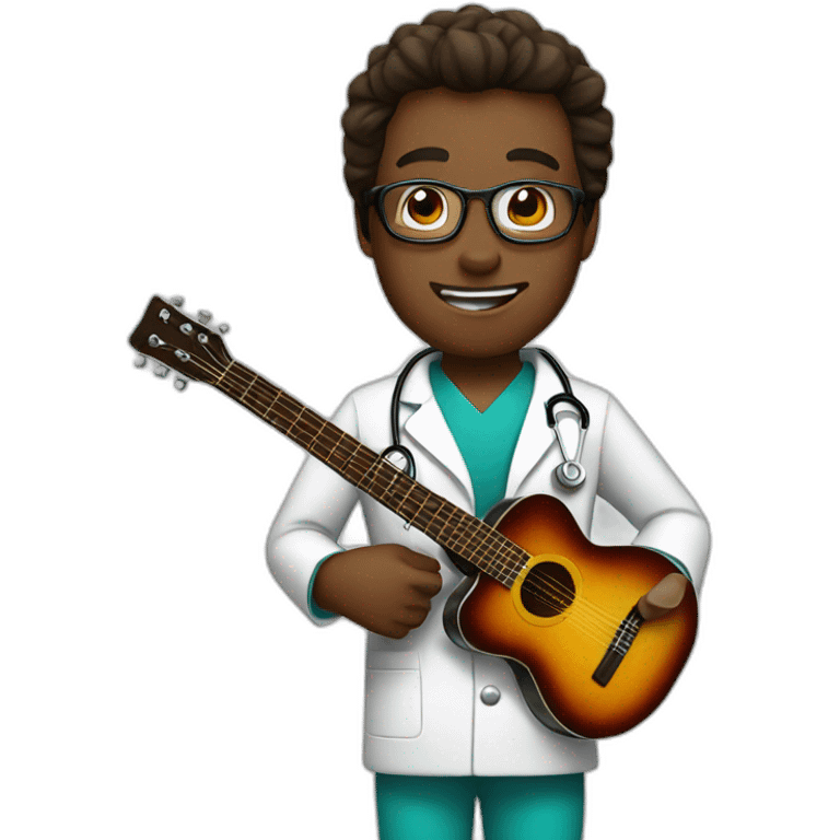 A doctor Play guitar emoji