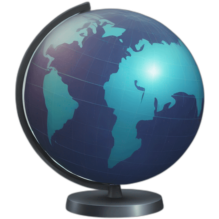 A futuristic globe emoji