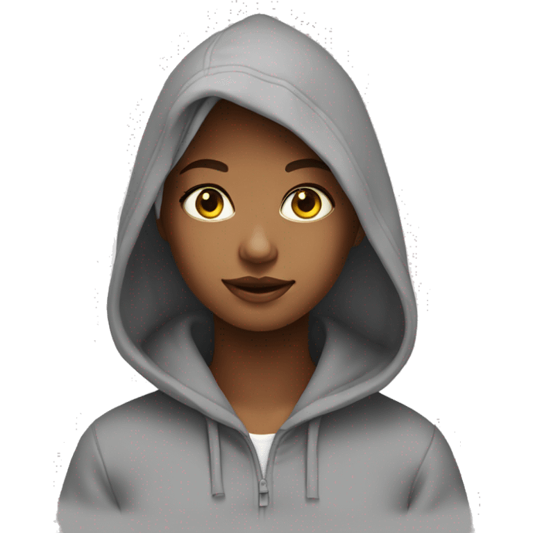 Pretty girl in hoodie  emoji