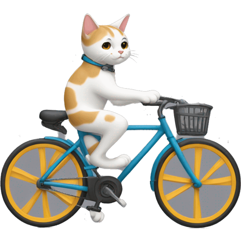 gato andando de bicicleta emoji