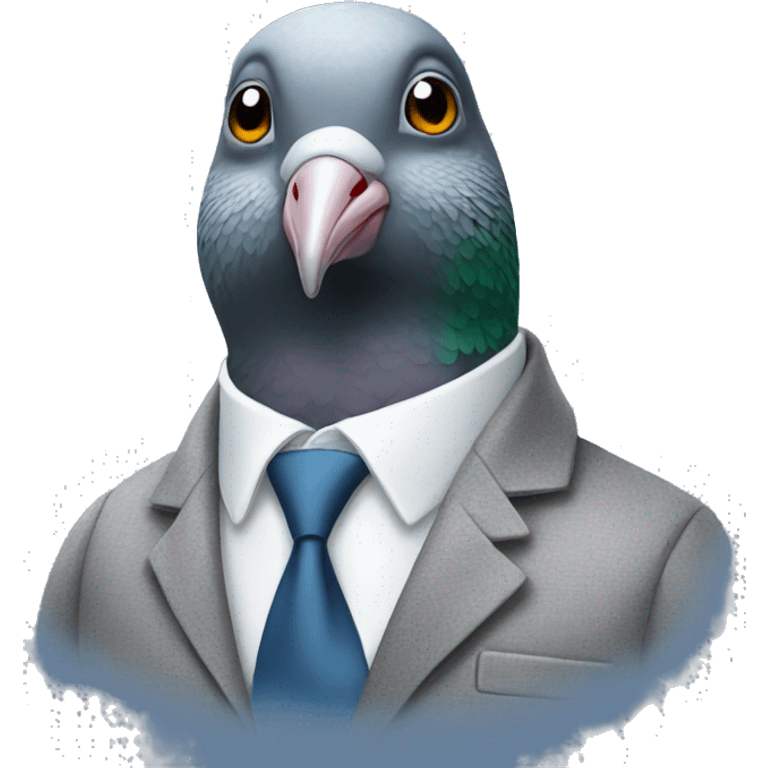 pigeon with tie emoji