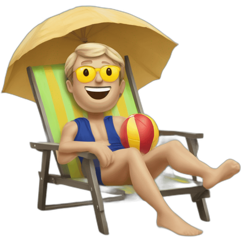 Vacances a la plage avec Emanuel Macron  emoji