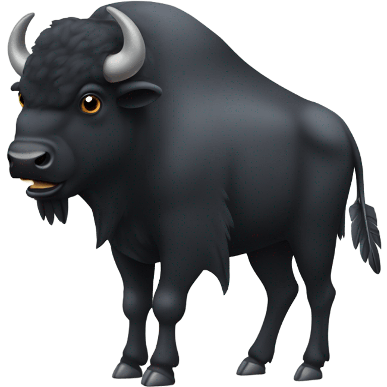 Buffalo with crow in mouth emoji