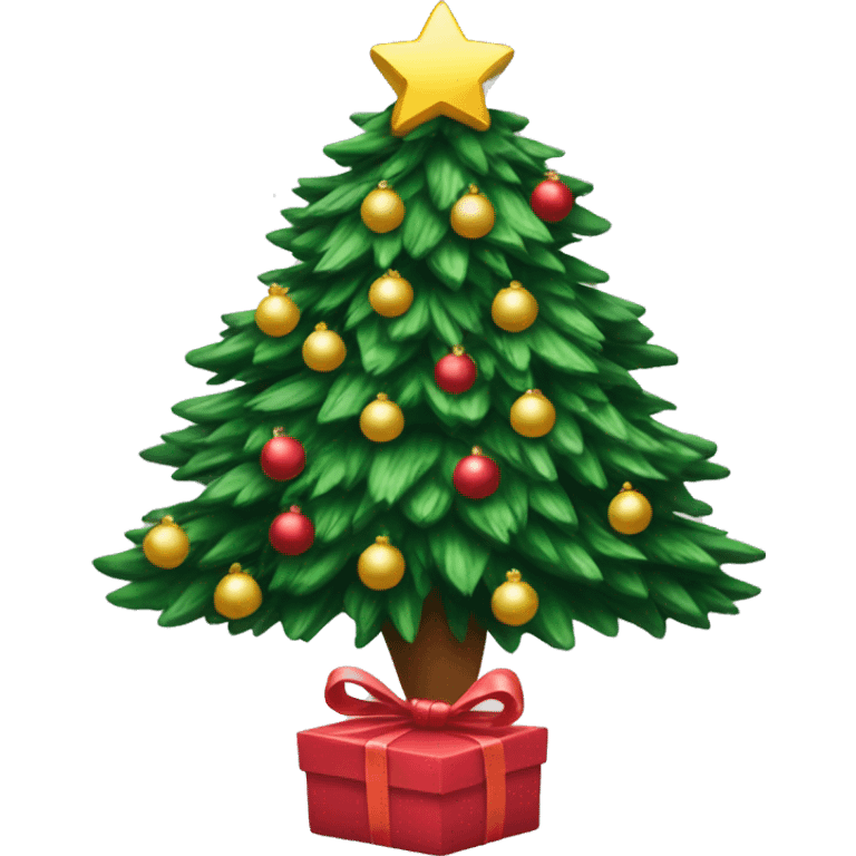 Coquette Christmas tree emoji