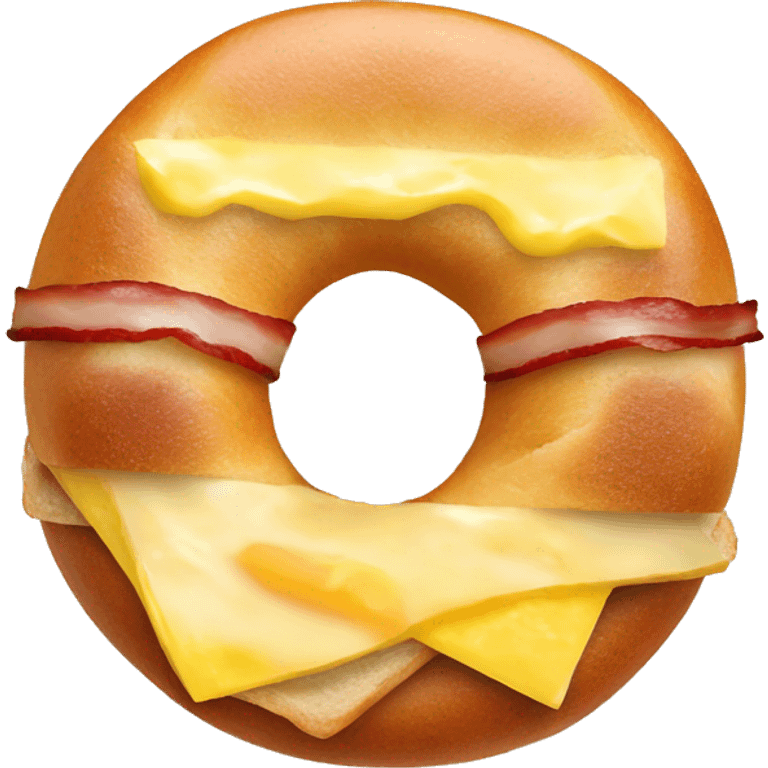 Bacon egg and cheese bagel emoji