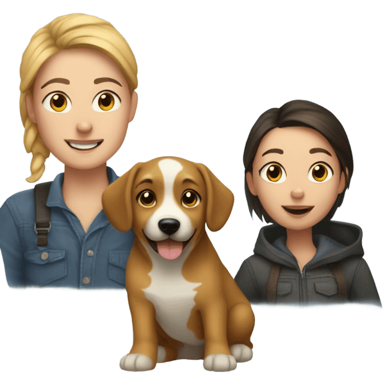 me and my daughter and my dog emoji