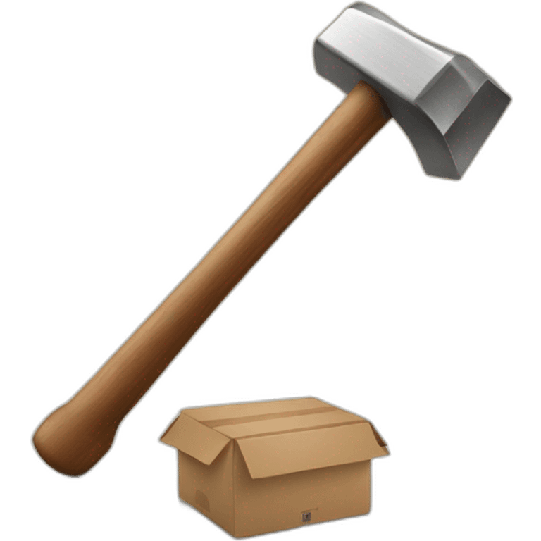 Auction hammer with self storage background emoji