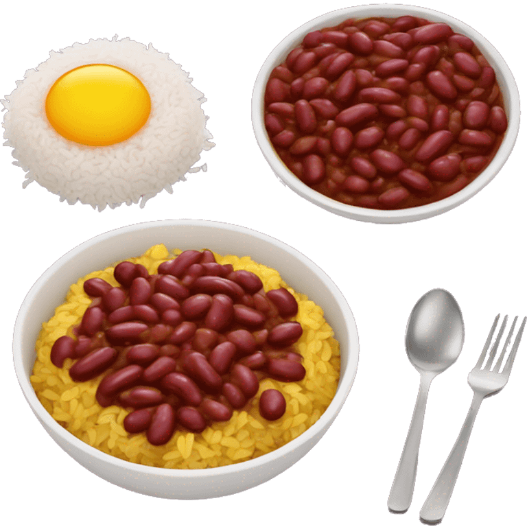 Red Beans and Rice with jerk Chicken emoji