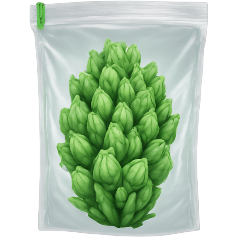 buds of Green plant in zip loc bag emoji