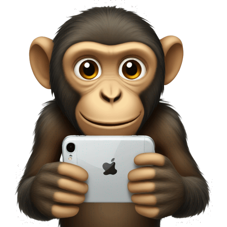 monkey with iphone emoji