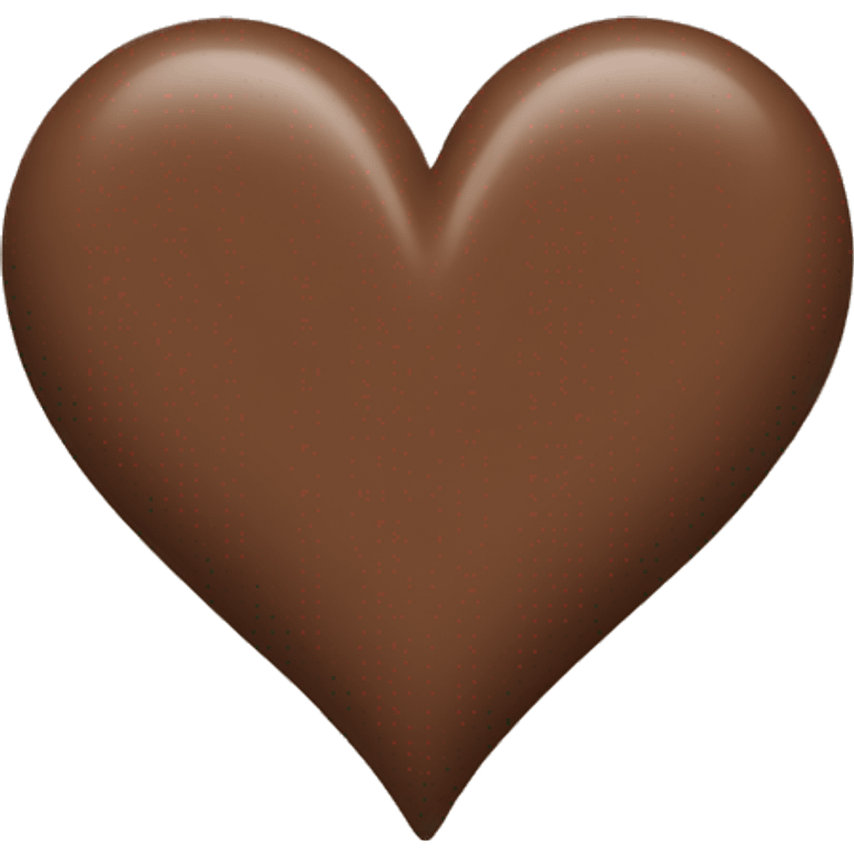 Mocha color heart emoji