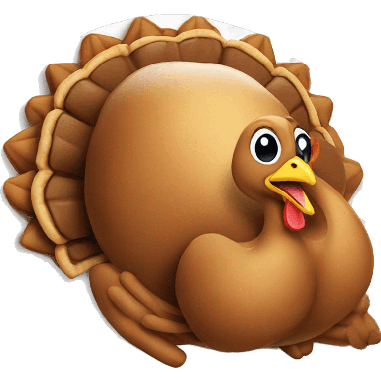 Turkey eating pie emoji