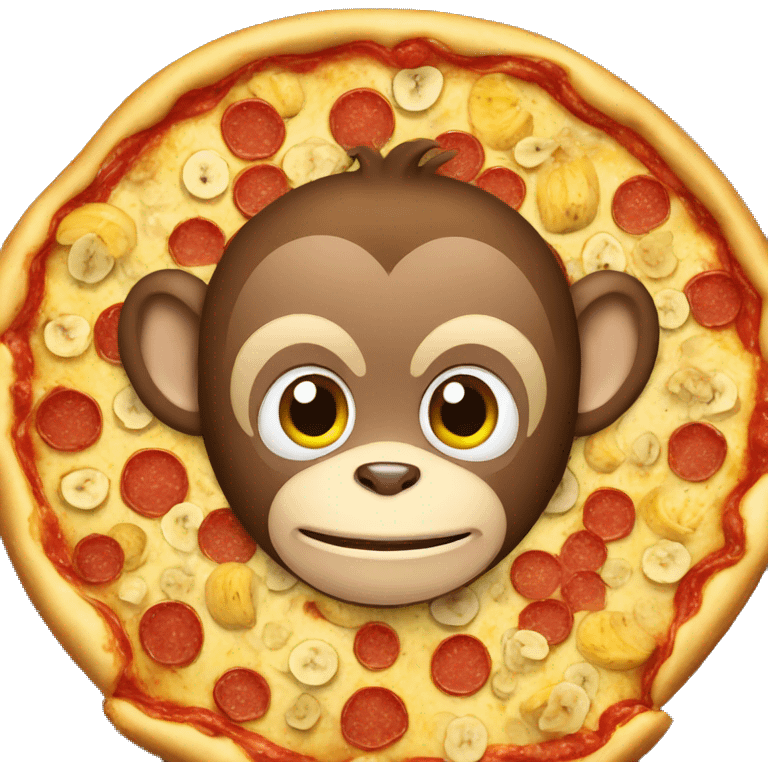 monkey banana pizza emoji