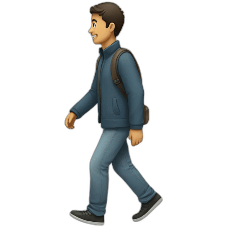 person walking in perspective emoji