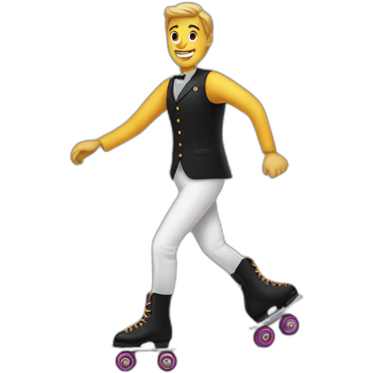 a waiter on roller skates emoji