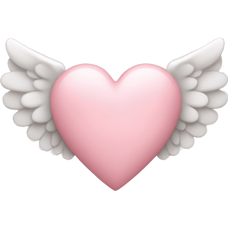 light pink heart with small angel wings emoji