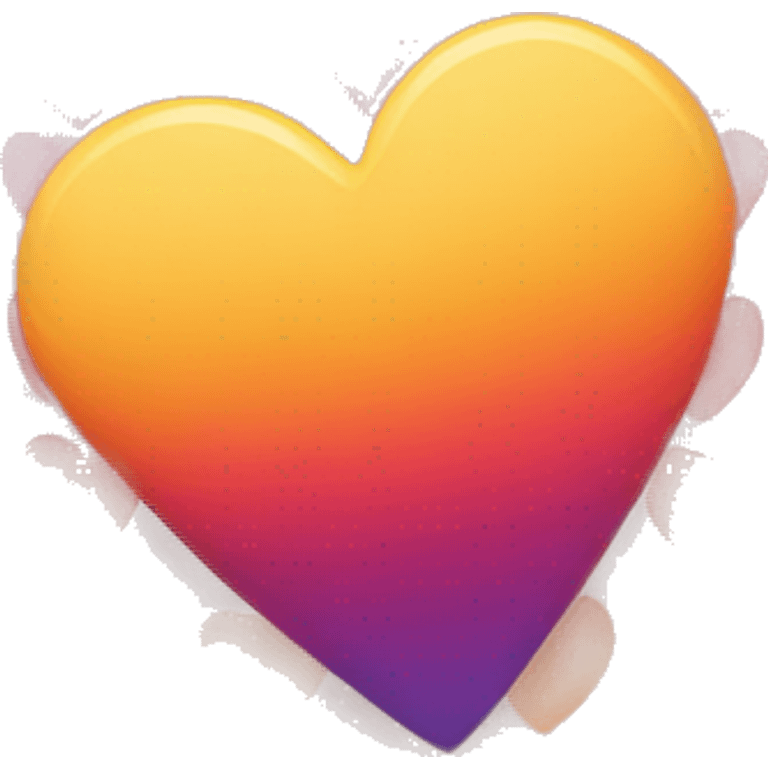 Sunset hue gradient heart emoji