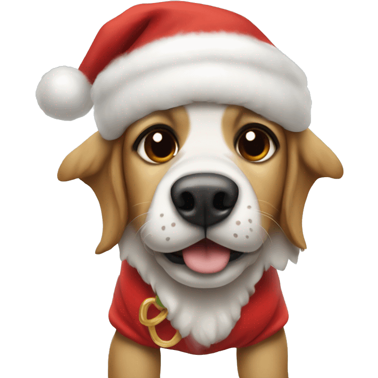 Perro con santa  emoji