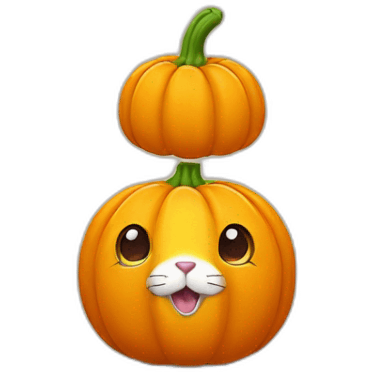 Lapin dans une citrouille emoji