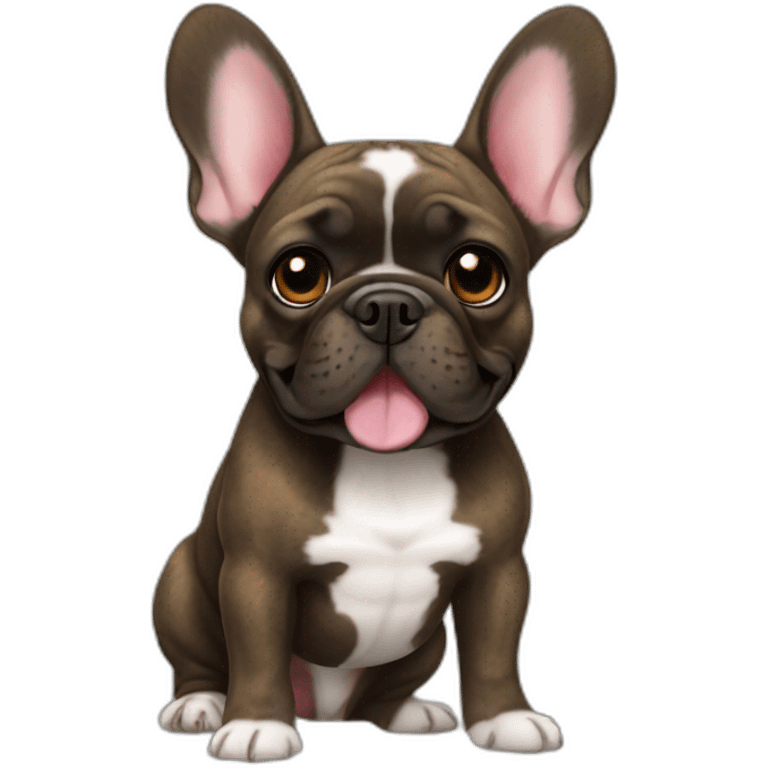 brindle french bulldog gruñon emoji