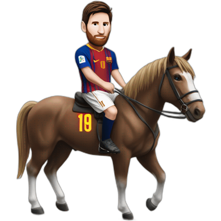 messi sur un cheval emoji