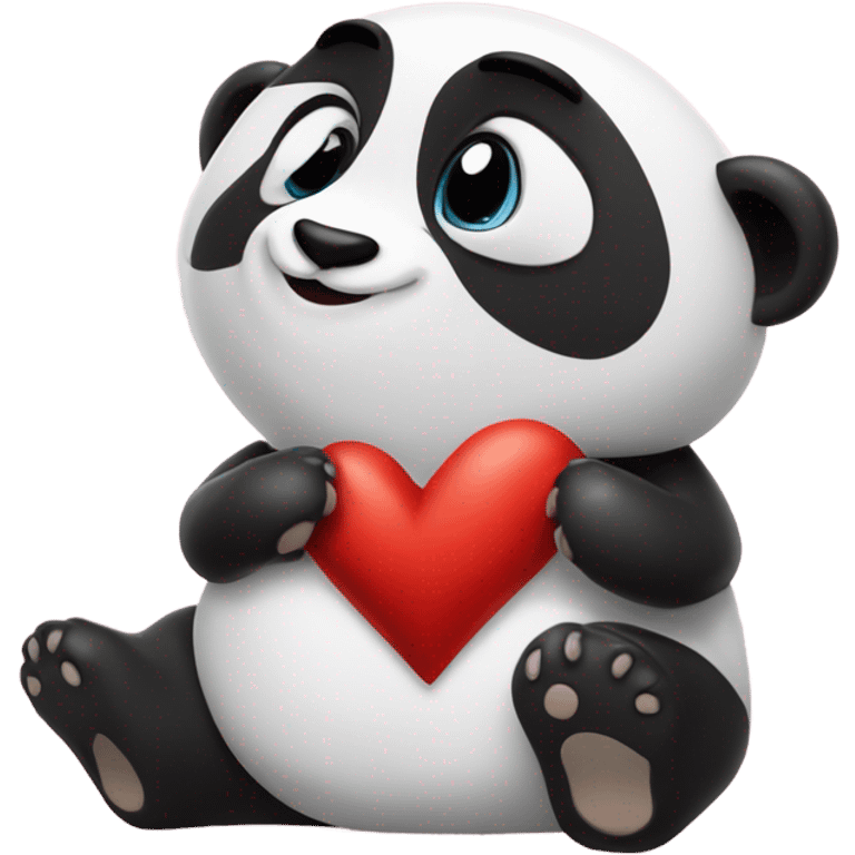 Panda con un corazón  emoji