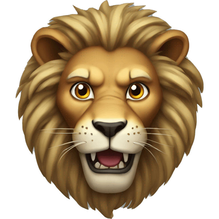 Scary lion emoji