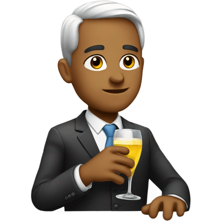 elegant business drinking emoji