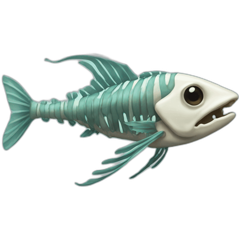 skeleton fish emoji