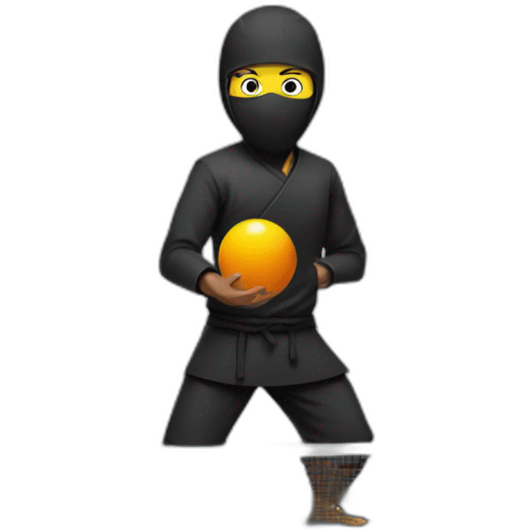 Ninja playing table tennis emoji