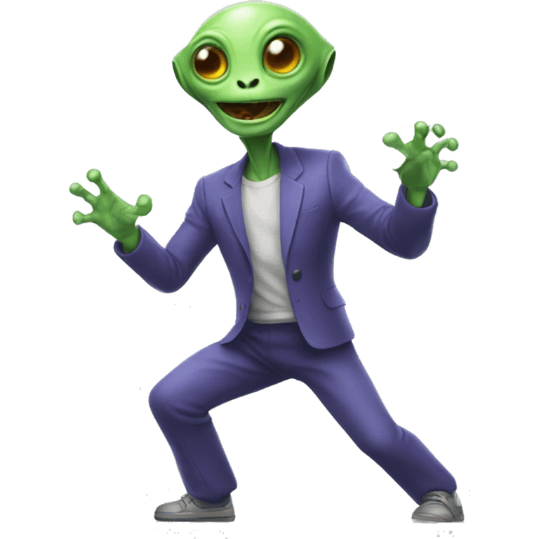 Alien dancing with his grandfather emoji