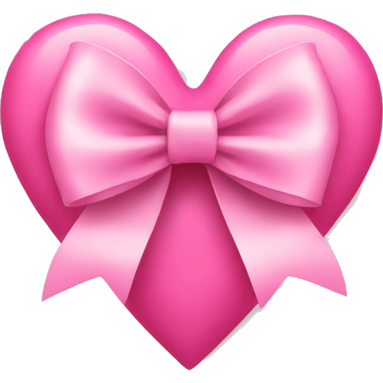 Pink heart bow emoji